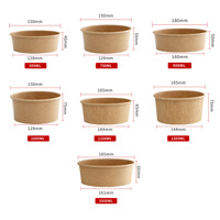 Boîte à emporter en papier kraft à double paroi personnalisable jetable, récipient, gobelet à soupe, emballage, bol avec couvercle, recyclable, bol à salade