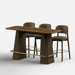 Muebles de <span class=keywords><strong>bar</strong></span>, mesa alta de estilo francés provincial, mesa alta de madera de roble para cocina, comedor, <span class=keywords><strong>bar</strong></span> en casa, tamaño personalizado OEM ODM - Product Image 2