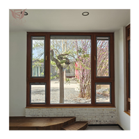 DEMEA fenêtres à battants en aluminium plaqué bois balançoire en aluminium fenêtre en bois moderne horizontale cadres en bois suspendus