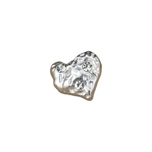 Hebilla de joyería de aleación en forma de corazón plateada con circonita para ropa, bolsos, fundas de teléfono y accesorios para el cabello - Product Image 4