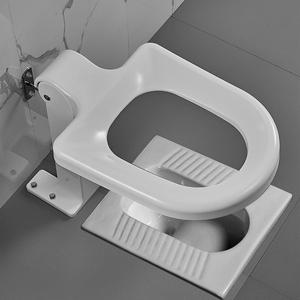Soporte plegable para asiento de inodoro montado en la pared, para personas mayores y mujeres embarazadas, tamaño estándar, material plástico, uso doméstico - Product Image 1