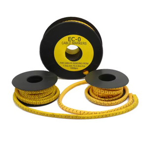 Marqueur de câble de haute qualité en <span class=keywords><strong>PVC</strong></span> profilé EC ECJ, <span class=keywords><strong>manchon</strong></span> de marquage de câble EC-0, marqueur de tracé de câble - Product Image 6