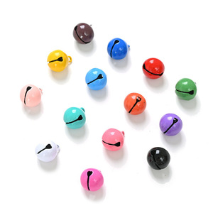 Colorful Painted <b>Small</b> <b>Bell</b> 14mm Zinc Alloy Metal Round Cute Style Pet Diy Keychain Pendant Accessory - Product Image 5