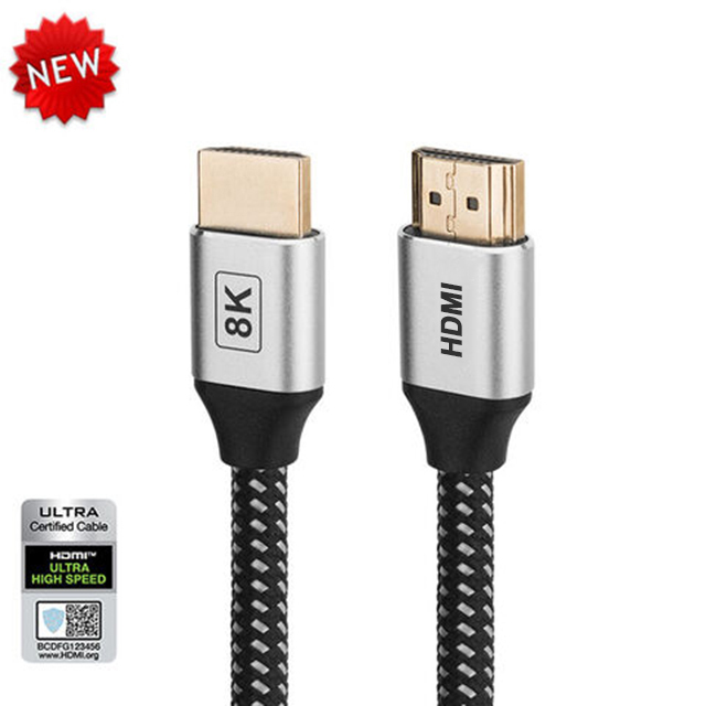 OEM Factory HDMI Cables 8k V2.1 Cable 8k 60hz 4k 120hz 3d Hdr 48gbps Hifi Hdcp HDMI 2.1 Cable