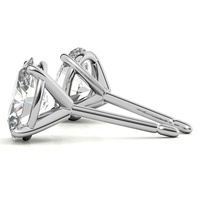Boucles d'oreilles clous en argent sterling 925 certifié GRA avec moissanite véritable ovale glacée de 5x7 mm