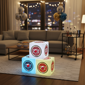Puf y Otomana Modernos de Plástico con Tapicería de Tela e Iluminación LED para Sala de Estar, Muebles para el Hogar - Product Image 4