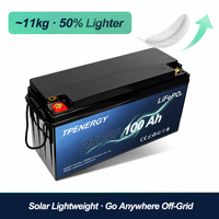 TPENERGY Baterai Lithium LiFePO4 Ringan 12V 24V 100Ah 200Ah 300Ah untuk Sistem Tenaga Surya Rumah Tangga, Penyimpanan Off-Grid dengan BMS untuk RV