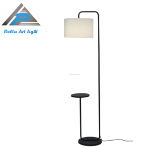 Hiện đại LED thường vụ sofa góc Đèn sàn cho trang trí nội thất màu Đen bằng gỗ Tripod cơ sở với vải bóng râm cho khách sạn phòng khách - Product Image 3