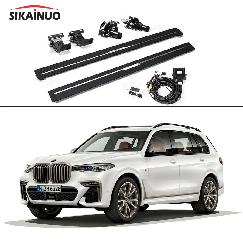 แป้นเหยียบไฟฟ้าด้านข้างรถยนต์,อลูมิเนียมอัลลอยด์แป้นเหยียบด้านข้างบอร์ดวิ่งอัตโนมัติสำหรับ BMW X7 G07