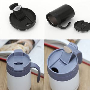 Mug à café isotherme en acier inoxydable 350 ml 500 ml avec poignée, couvercle rabattable, double paroi, tasse de voyage pour thé, logo personnalisé - Product Image 3