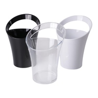 Seau à glace portable en plastique multi-styles, refroidisseur à champagne pour bar, avec logo et couleur personnalisables