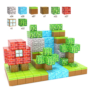 Jeu de blocs magnétiques en plastique Primeval Forest, jouets de construction pour enfants, garçons et filles, >14 ans, cubes magnétiques du monde, jeu amélioré, sensoriel - Product Image 3
