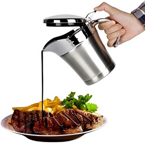 Cacerola térmica de acero inoxidable para salsa, dispensador de salsa al vacío, jarra para servir salsa, utensilio de cocina, herramienta de mesa - Product Image 1