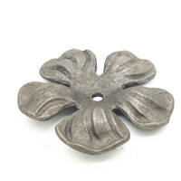 HLT Nouvelle conception de clôture, fleurs et feuilles décoratives, rosettes en acier moulé, fer forgé, modélisation 3D, taille personnalisable, écologique