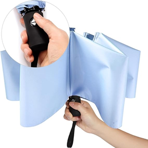 Fournisseur d'usine – Parapluie pliant 3 volets en tissu pongé, entièrement automatique, compact, anti-UV et imperméable, personnalisable et économique pour promotion - Product Image 4