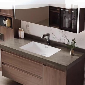 ตู้ห้องน้ำเซรามิกสไตล์ยุคกลางพร้อมอ่างล้างหน้าแบบรวมในตัว - Product Image 5