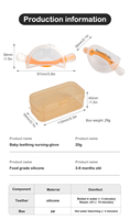 Jouet de dentition en silicone souple Pingouin, double texture, unisexe, pour bébés de 0 à 12 mois, sans BPA, anti-morsure des doigts