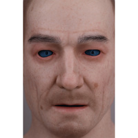 Masques de fête en silicone, masque intégral de vieil homme, masque de fête d'Halloween, masques de visage réalistes de vieil homme