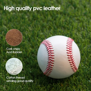 Confezione da 12 palline da baseball standard da 9 pollici con nucleo in sughero <span class=keywords><strong>e</strong></span> gomma in PVC per allenamento <span class=keywords><strong>e</strong></span> pratica per adulti - Product Image 4