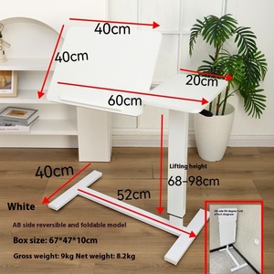 Mesa pequeña de Elevación neumática plegable de doble cara moderna, mesita de noche móvil, escritorio de ordenador de oficina para sofá cama, Oficina perezosa - Product Image 3