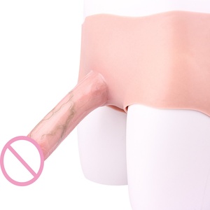 FAAK Wholesale and Dropshipping Silicone Pants Penis Extender Hollow <b>Dildo</b> Penis Enlargement Extension Cock Sleeve Sex Toys - Product Image 6