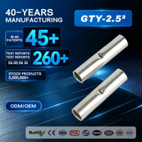 Connecteur de compression en cuivre GTY-2.5 pour applications automobiles – Tube de raccordement à sertir pour fils