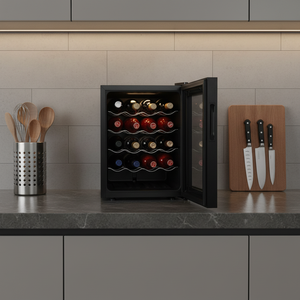 46L 20 Şişelik Şarap Dolabı Şarap Soğutucu Ev Barı Kırmızı Beyaz Şarap Saklama Ünitesi - Product Image 4