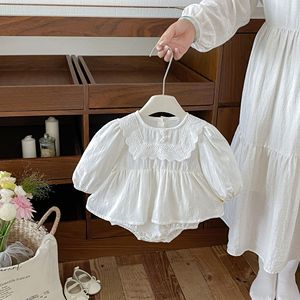 Vestido Romper de Algodón Otoñal Angou RTS con Encaje, Ropa Linda para <span class=keywords><strong>Hermanas</strong></span>, para Bebé Niña - Product Image 3