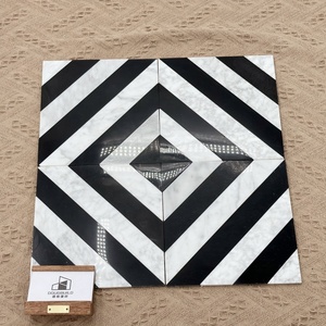 Piccolo 4 pz per il modello completo Nero Marquina e Thassos mosaico bianco per il Flor bianco e Nero mattonelle di marmo per soggiorno - Product Image 3