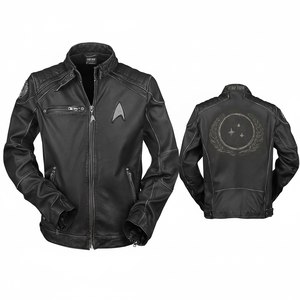 Custom Men's High Street Style <b>Long</b> Sleeve <b>Leather</b> <b>Jacket</b> Coated Windproof Breathable High Quality Cow Skin Stand Collar Latest - Product Image 1