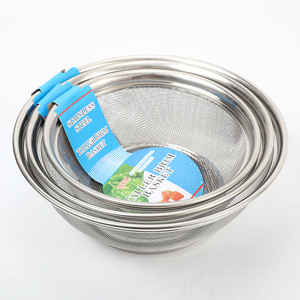 Stainless Steel Mesh Basket 28cm Taller Brim Fruit Vegetable Strainer Kitchen Utensil Dishwasher Safe - Product Image 5