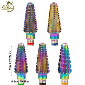 标志定制F <span class=keywords><strong>M</strong></span> C XC 2XC锥形圆顶安全专业碳化钨Efile彩虹龙卷风钉子毛刺钻头 - Product Image 1