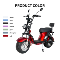 Vélo Électrique X21 Citycoco 1000W à Pneus Larges, Scooter Électrique 60V avec Batterie au Lithium, Vente en Gros Usine pour le Brésil