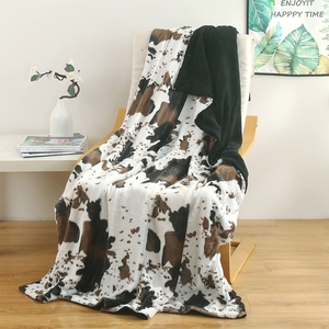Plaids et Tapisseries Personnalisés FY pour Adultes et Enfants, Motifs Animaux : Léopard des Neiges, Léopard des Moneys, Vache, Tigre, Brosse, Chauds - Product Image 1