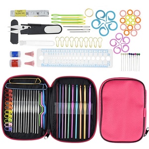 Nouvelle vente chaude bricolage Crochet Kit 100 pièce couleur oxyde d'aluminium laine outils à tricoter ensemble Premium 100% à la main pour la couture - Product Image 3