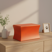 Urne funéraire de luxe ZHIHE pour animaux de compagnie, pour chats, avec grain de bois distinctif, gravures rayées simples, revêtement écologique, options personnalisées, urne en bois