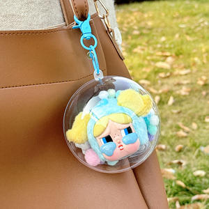 Bolas de Adorno Navideñas Transparentes de 10cm, Duraderas y a la Moda, para Llaveros, Bolsos, Cajas de PC, Organizadores DIY y Cajas Sorpresa, con Diseño de Muñeca Crybaby - Product Image 1