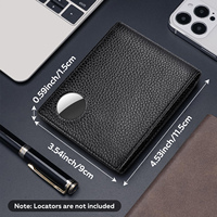Dompet Kulit Pria RFID Lipat Tipis dengan Slot AirTag, Tekstur Kulit Mewah, Penjualan Pabrik Terlaris, Tempat Kartu Kredit dan ID