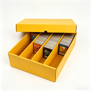 Custom <b>Cardboard</b> Trading Card <b>Storage</b> <b>Box</b> Divider Tray Sports Card Organizer Case for Bulk Collection - Product Image 1