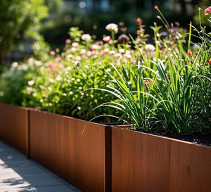 Bordatura da <span class=keywords><strong>giardino</strong></span> in acciaio Corten stile Vintage per <span class=keywords><strong>articoli</strong></span> di giardinaggio - Product Image 1