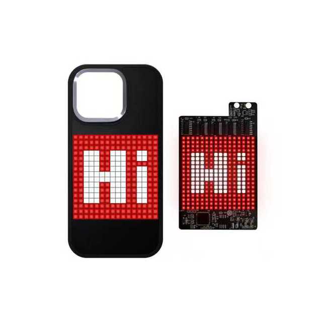 Mobile Phone Cases of 13 14 15 16 Pro Max App Control Four Models LED DIY Sreen Phone case Call Flashing LED Display PC Cover