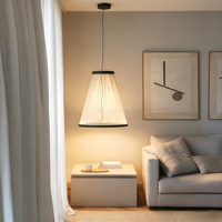 Lampe suspendue cylindrique en fer forgé tressé pour salle à manger, hall d'hôtel, villa, décoration intérieure