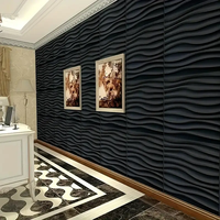 Panneaux muraux 3D en PVC imperméables, ignifuges, faciles à nettoyer, avec texture ondulée et étoilée pour la décoration murale de la chambre à coucher