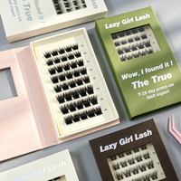 Cils adhésifs courbés à presser, effet wispy, 100 % faits à la main, auto-adhésifs, taille personnalisée, vente en gros Royaume-Uni, France, Italie, Europe