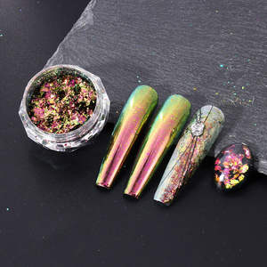 เกล็ดกิ้งก่าความงามเล็บเกล็ดแสงออโรร่าโอปอลแป้งทาเล็บเกล็ดแสงออโรร่านางเงือกแต่งหน้าสีรุ้ง - Product Image 5