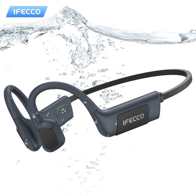 IFECCO Stock Swimming Headphone IP68 for V6.0 Bone Conduction Headphones Waterproof Mp3 32G Open Ear Sport Earbuds