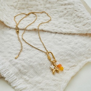 สร้อยคอหรูหราทำจากสแตนเลสสตีล ดีไซน์เรขาคณิตทันสมัย พร้อมจี้มุก สร้อยคออเนกประสงค์และสง่างาม - Product Image 4