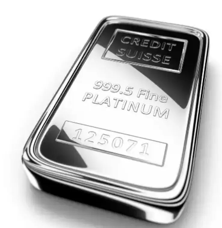 Metal precioso de alta pureza Precio bajo Lingote de platino puro de alto rendimiento, lingote de metal