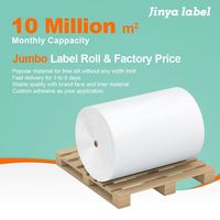 Étiquettes autocollantes brillantes en PP imperméables Jinya pour machine d'impression flexographique pour l'emballage de vin, de bière et de boissons