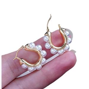 22380 Accesorios de Plata S925 para Perlas DIY para Mujer, Hebilla de Oreja Multicuentas de Moda, Soporte Vacío para Perlas de 5-6mm para Pendientes - Product Image 5